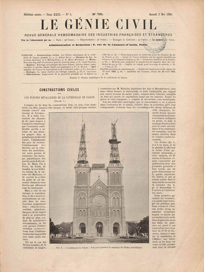 Notre dame cathedral saigon on the newspaper